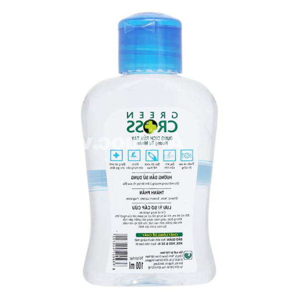 Dung dịch rửa tay Green Cross hương tự nhiên kháng khuẩn chai 100ml