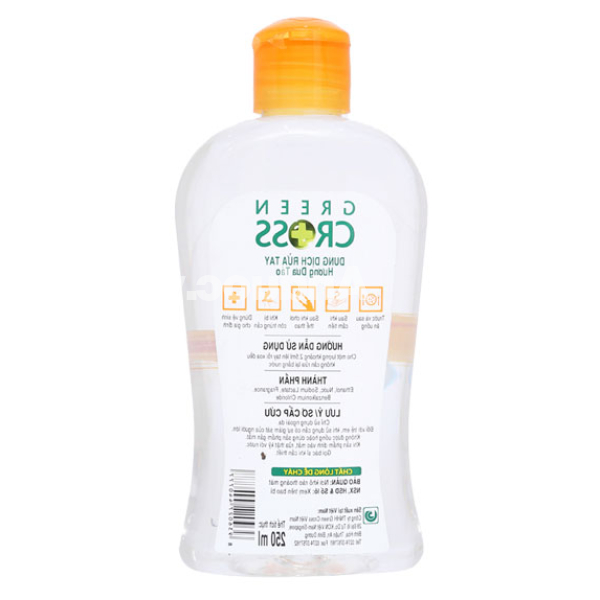 Dung dịch rửa tay Green Cross hương dưa táo kháng khuẩn chai 250ml