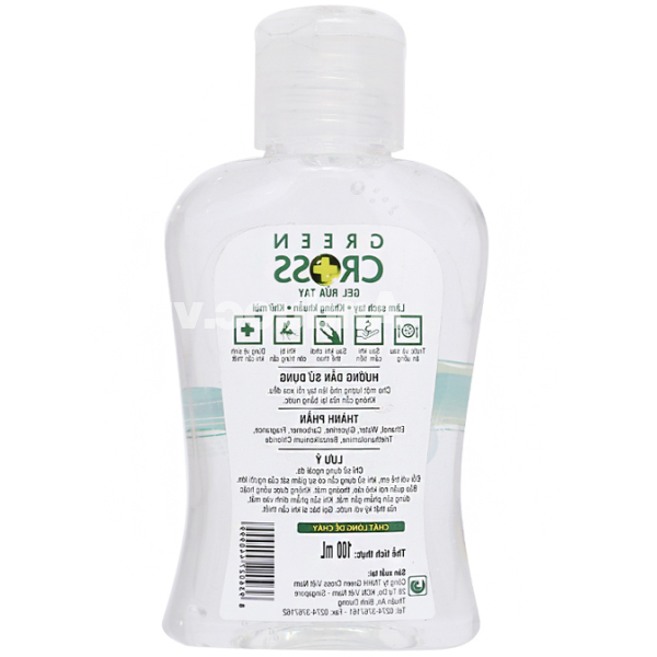 Gel rửa tay khô Green Gross hương trà xanh kháng khuẩn chai 100ml