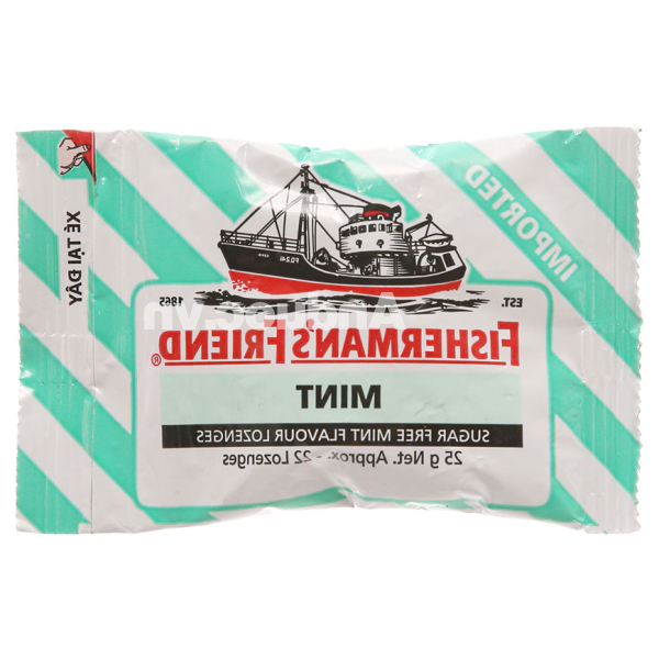 Kẹo cay Con Tàu Fisherman's Friend không đường vị bạc hà gói 25g