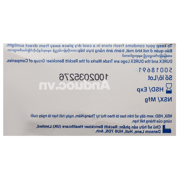 Bao cao su Durex Kingtex ôm sát, vừa vặn 49mm hộp 12 cái