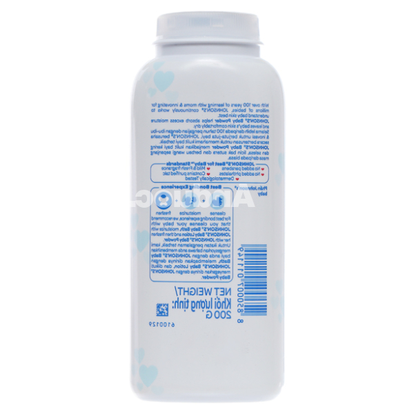 Phấn Johnson's classic cho da bé mịn màng chai 200g