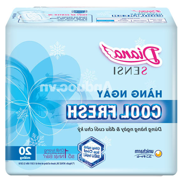 Băng vệ sinh hàng ngày Diana Sensi Cool Fresh siêu mát gói 20 miếng