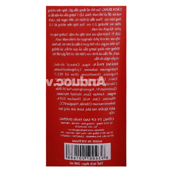 Dầu xả Thái Dương 3 hương hoa suôn mềm, óng ả, tự nhiên chai 200ml