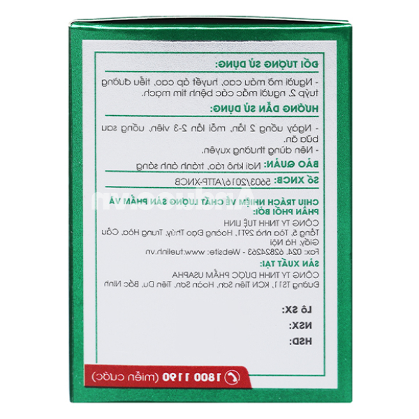 Giảo Cổ Lam Tuệ Linh hỗ trợ giảm mỡ máu, ngừa xơ vữa chai 60 viên