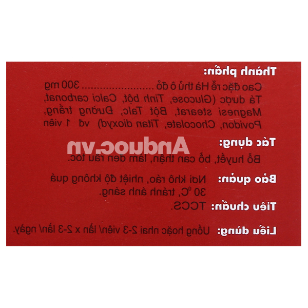 Hà Thủ Ô Traphaco hỗ trợ trị thiếu máu, tóc bạc sớm (5 vỉ x 20 viên)