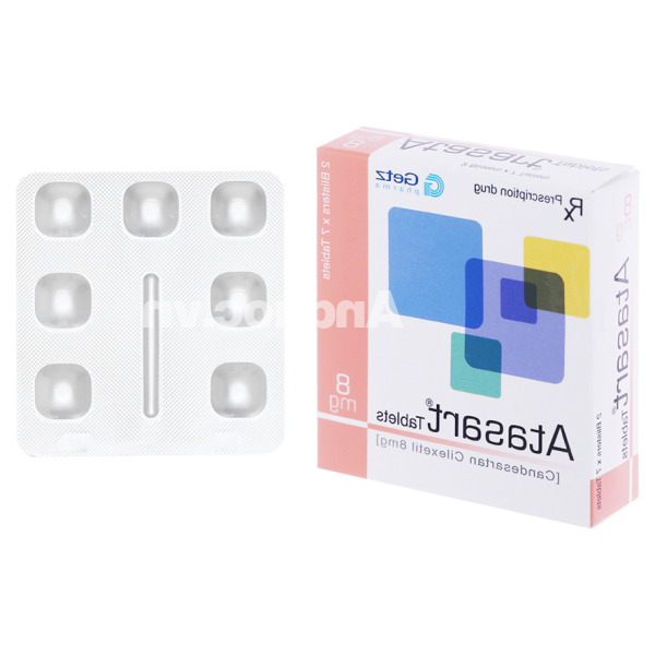 Atasart Tablets 8mg trị tăng huyết áp (2 vỉ x 7 viên)