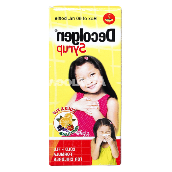 Siro Decolgen trị cảm cúm, viêm mũi dị ứng chai 60ml