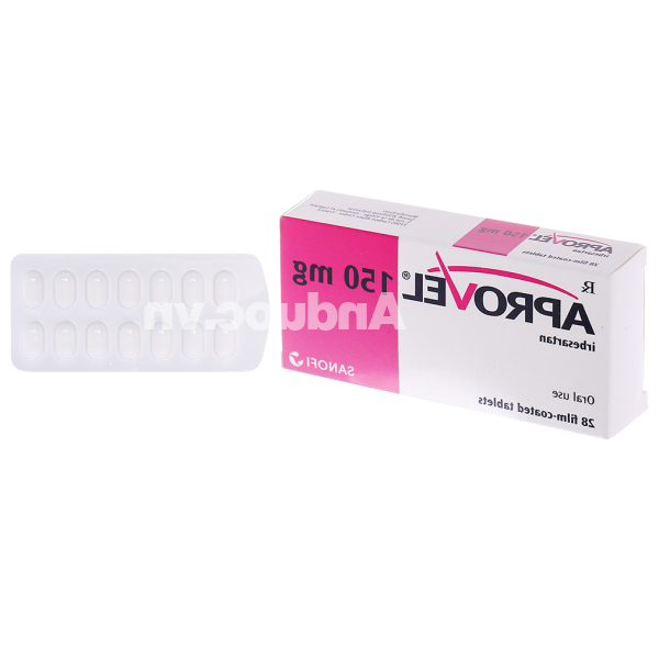 Aprovel 150mg trị tăng huyết áp (2 vỉ x 14 viên)