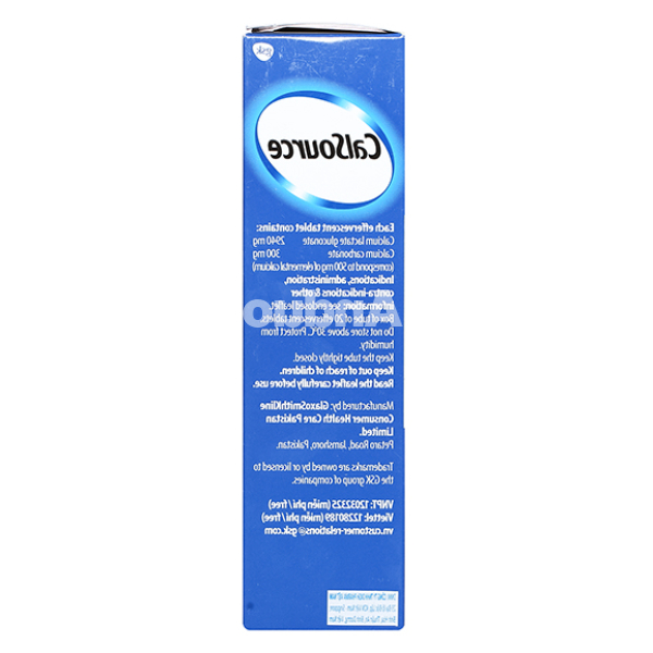 Viên nén sủi bọt CalSource bổ sung canxi tuýp 20 viên