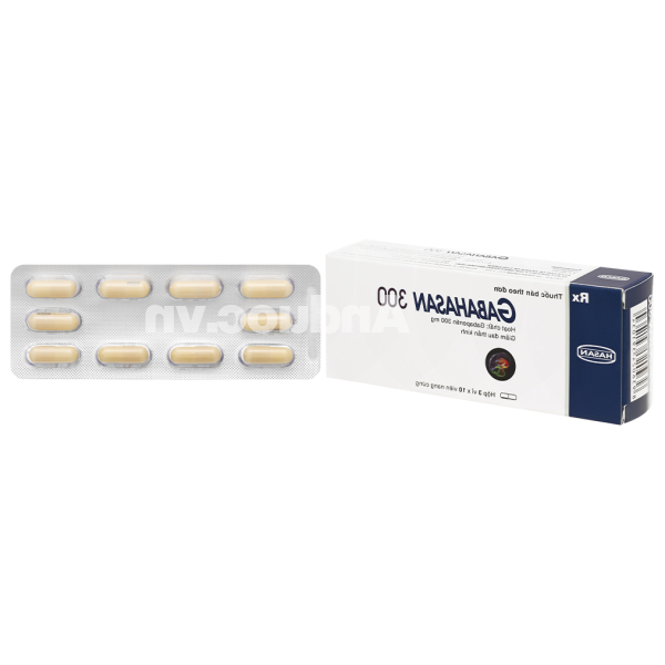 Gabahasan 300 trị động kinh, đau dây thần kinh (3 vỉ x 10 viên)