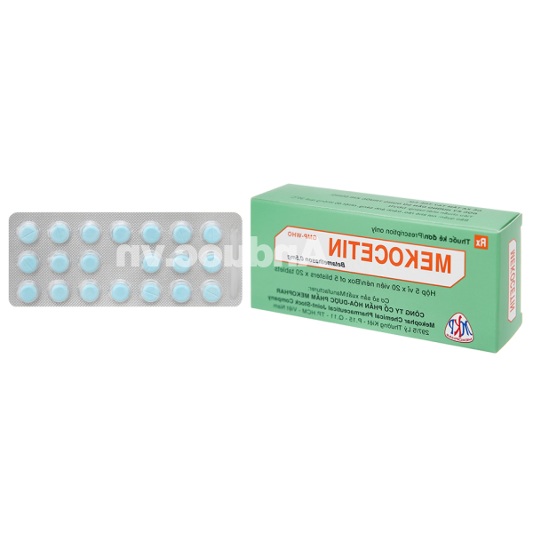 Mekocetin 0.5mg trị bệnh thấp khớp, bệnh collagen, dị ứng (5 vỉ x 20 viên)