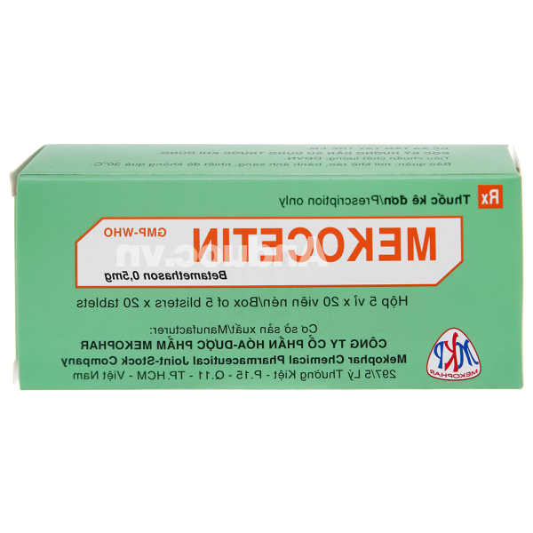 Mekocetin 0.5mg trị bệnh thấp khớp, bệnh collagen, dị ứng (5 vỉ x 20 viên)