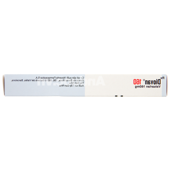 Diovan 160 trị tăng huyết áp, suy tim, sau nhồi máu cơ tim (2 vỉ x 14 viên)