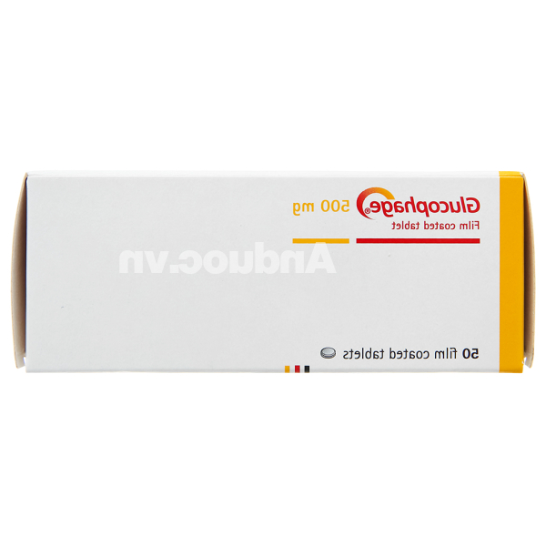 Glucophage 500mg trị đái tháo đường (5 vỉ x 10 viên)
