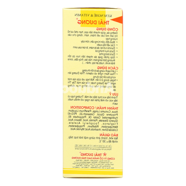 Kem nghệ Thái Dương nhanh liền sẹo, mờ thâm tuýp 20g