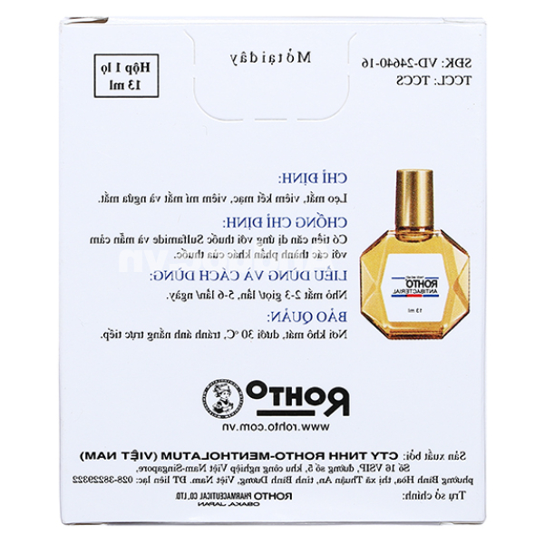 Dung dịch nhỏ mắt Rohto Antibacterial trị lẹo mắt, viêm kết mạc mắt chai 13ml