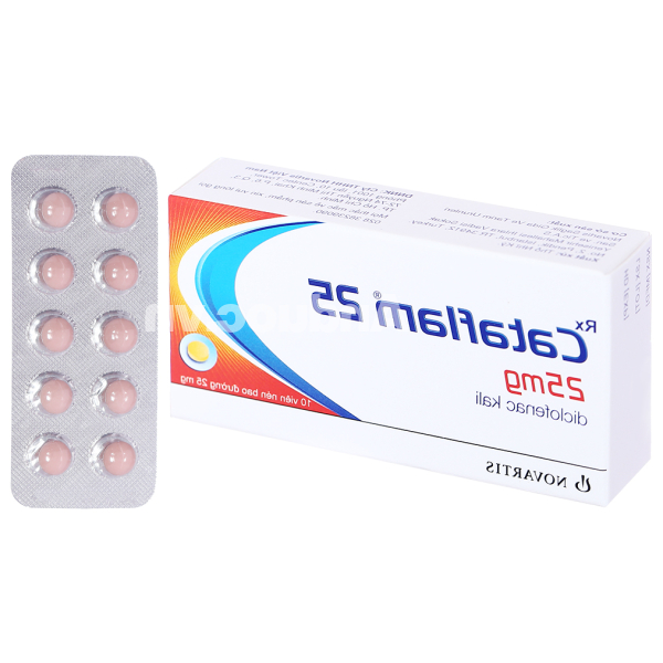 Cataflam 25mg giảm đau, kháng viêm xương khớp (1 vỉ x 10 viên)