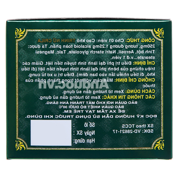 Crila 250mg trị phì đại tuyến tiền liệt, u xơ tử cung (4 chai x 40 viên)