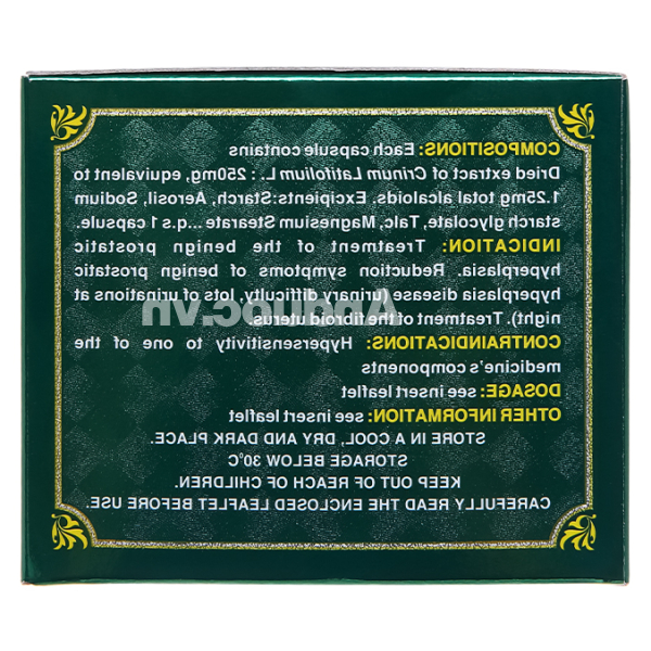 Crila 250mg trị phì đại tuyến tiền liệt, u xơ tử cung (4 chai x 40 viên)