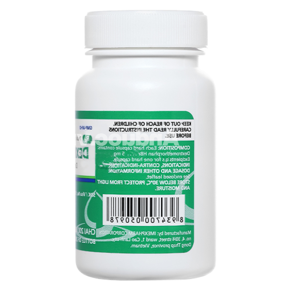 Dexipharm 5mg trị ho khan, ho do kích ứng lọ 200 viên