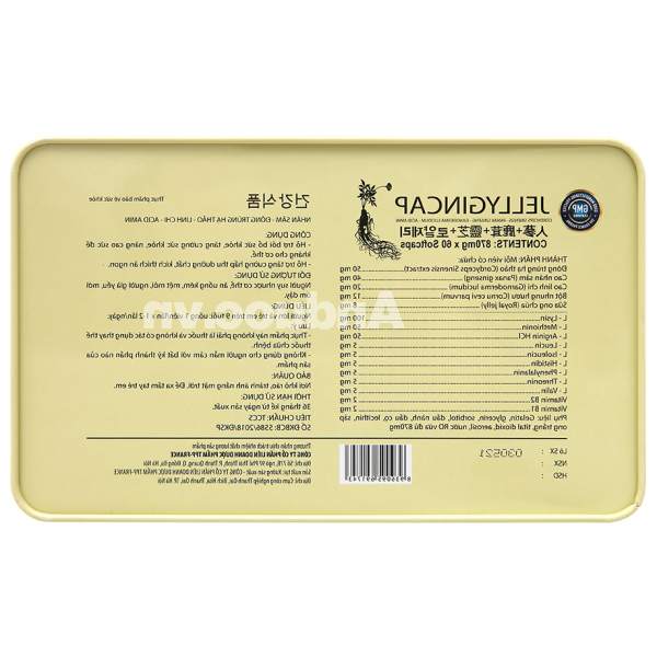Jellygin Cap hỗ trợ tăng đề kháng hộp 60 viên
