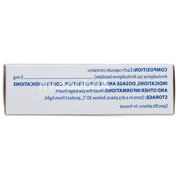 Amlodipin Domesco 5mg trị tăng huyết áp, đau thắt ngực (3 vỉ x 10 viên)