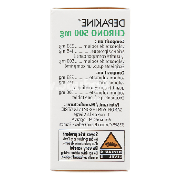 Depakine Chrono 500mg trị các thể động kinh, dự phòng hưng cảm lọ 30 viên