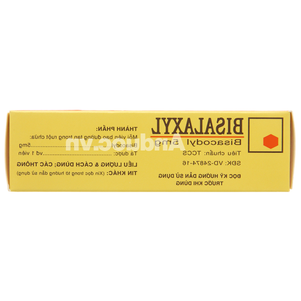 Bisalaxyl 5mg trị táo bón, làm sạch ruột trước và sau phẫu thuật (5 vỉ x 10 viên)