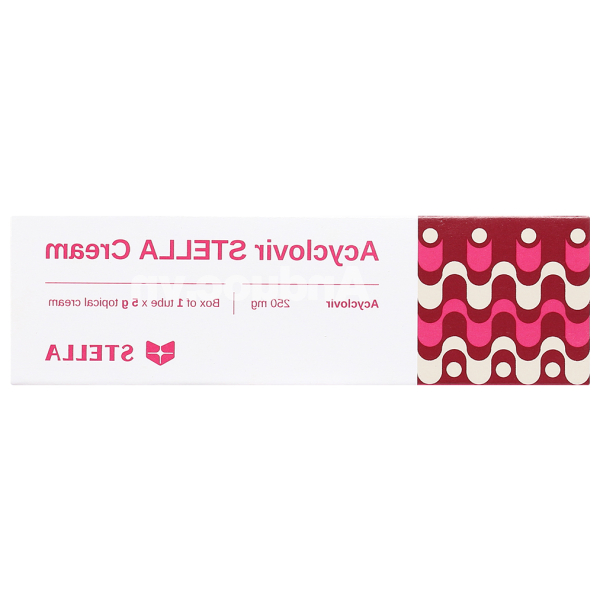 Acyclovir Stella Cream trị nhiễm virus Herpes simplex da tuýp 5g