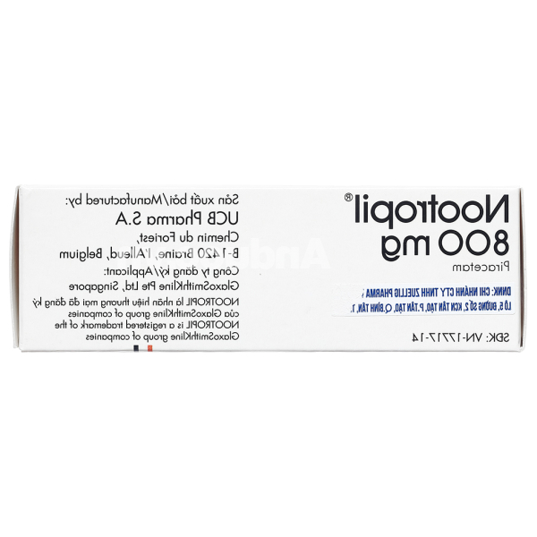 Nootropil 800mg trị chóng mặt, rung giật cơ, giảm trí nhớ (3 vỉ x 15 viên)