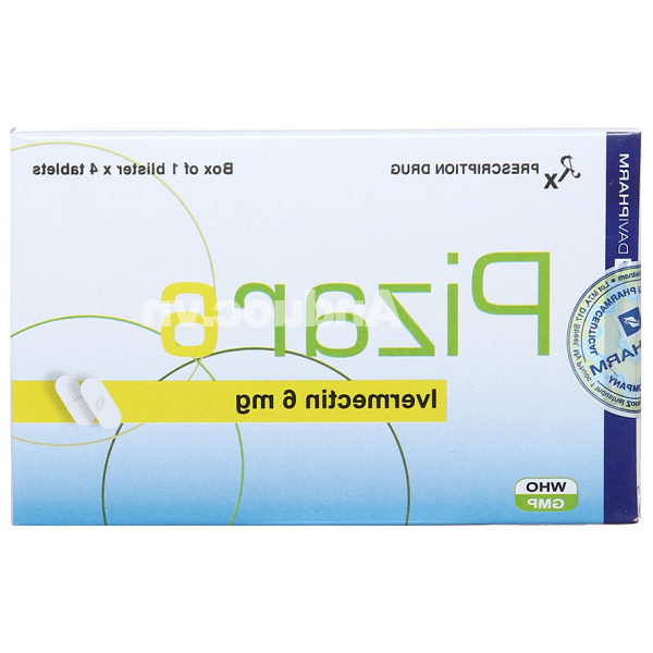 Pizar 6 trị giun sán (1 vỉ x 4 viên)