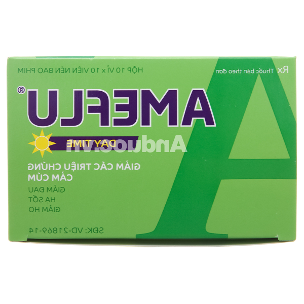Ameflu Daytime giảm các triệu chứng cảm cúm, cảm lạnh (10 vỉ x 10 viên)