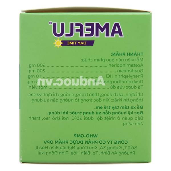 Ameflu Daytime giảm các triệu chứng cảm cúm, cảm lạnh (10 vỉ x 10 viên)