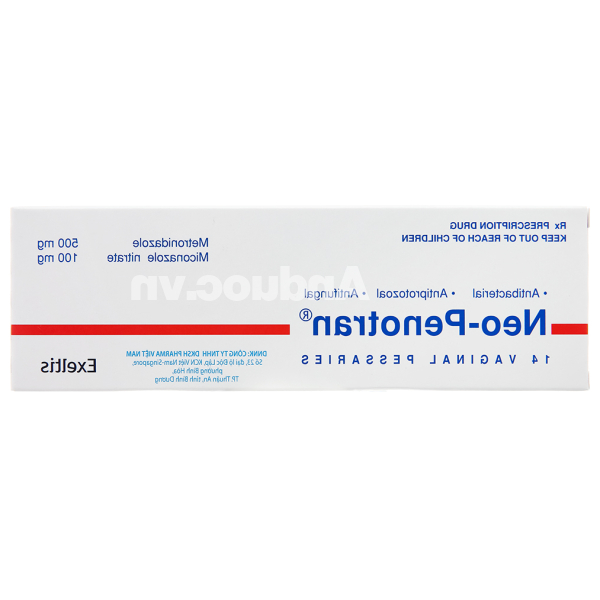Viên đặt âm đạo Neo-Penotran trị bệnh nấm Candida âm đạo, viêm âm đạo (2 vỉ x 7 viên)