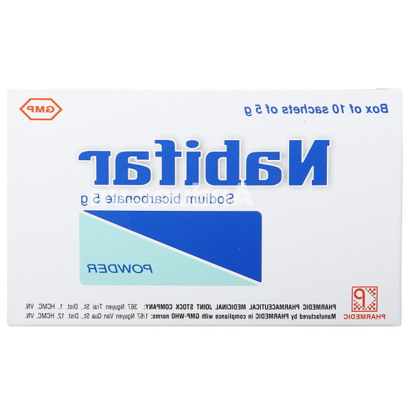 Bột Nabifar 5g vệ sinh phụ khoa, khử mùi hôi nách (10 gói x 5g)