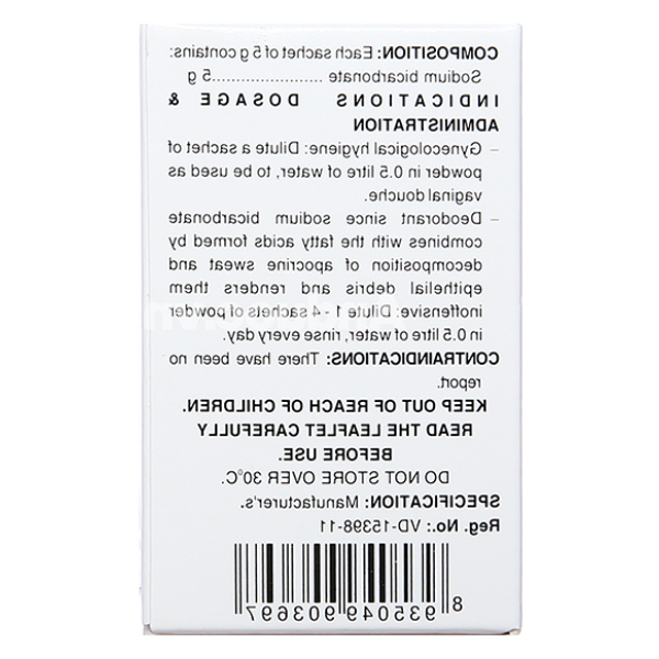Bột Nabifar 5g vệ sinh phụ khoa, khử mùi hôi nách (10 gói x 5g)