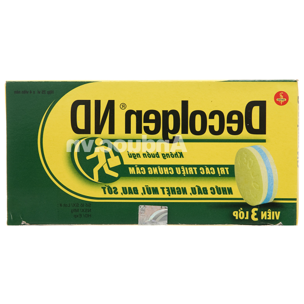 Decolgen ND trị triệu chứng cảm thông thường, viêm mũi dị ứng (25 vỉ x 4 viên)