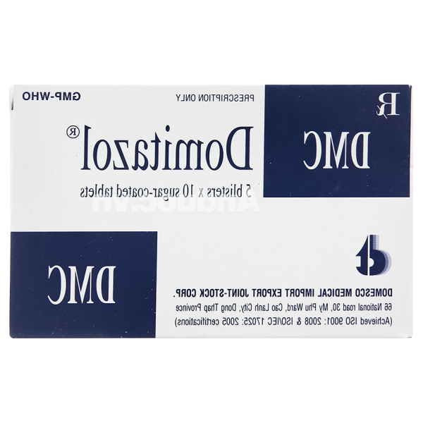 Domitazol hỗ trợ trị nhiễm trùng đường tiết niệu dưới không biến chứng (5 vỉ x 10 viên)