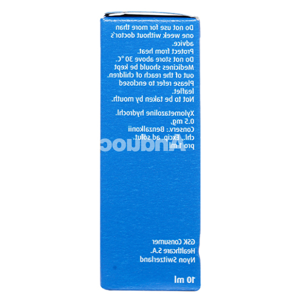 Dung dịch nhỏ mũi Otrivin 0.05% giảm triệu chứng nghẹt mũi chai 10ml