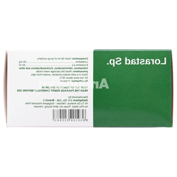 Siro Lorastad Sp. giảm triệu chứng viêm mũi và mề đay mạn tính chai 60ml