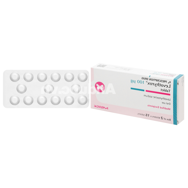 Levothyrox 100µg điều trị bệnh lý tuyến giáp (2 vỉ x 15 viên)
