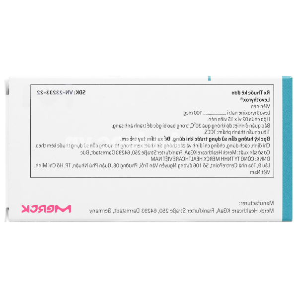 Levothyrox 100µg điều trị bệnh lý tuyến giáp (2 vỉ x 15 viên)