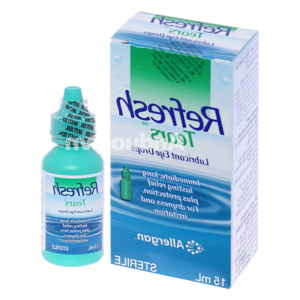 Dung dịch nhỏ mắt Refresh Tears 0.5% giảm kích ứng mắt, khô mắt lọ 15ml