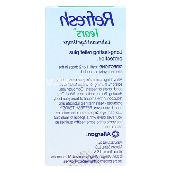 Dung dịch nhỏ mắt Refresh Tears 0.5% giảm kích ứng mắt, khô mắt lọ 15ml