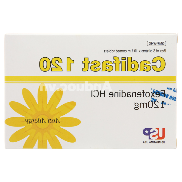 Cadifast 120 trị mày đay mạn tính (3 vỉ x 10 viên)