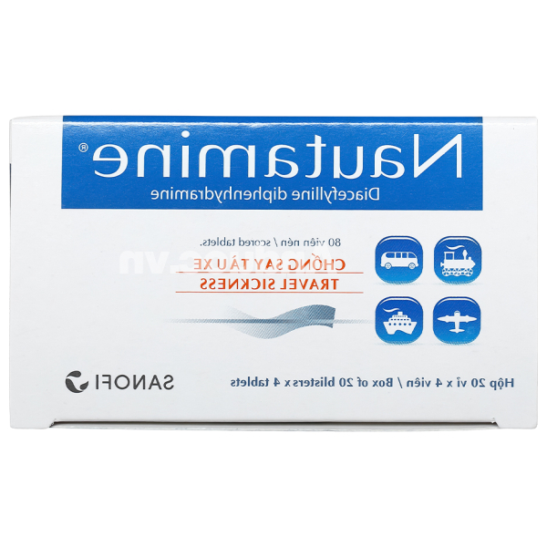Nautamine 90mg chống say tàu xe (20 vỉ x 4 viên)