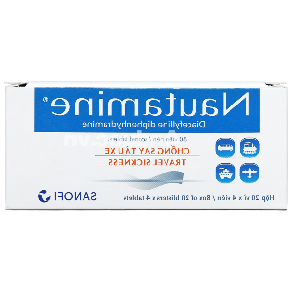 Nautamine 90mg chống say tàu xe (20 vỉ x 4 viên)
