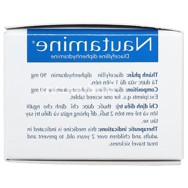 Nautamine 90mg chống say tàu xe (20 vỉ x 4 viên)