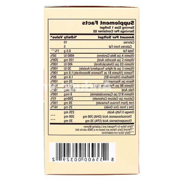 Pharmekal Prenatal DHA & Folic Acid bổ sung vitamin cho bà bầu chai 60 viên